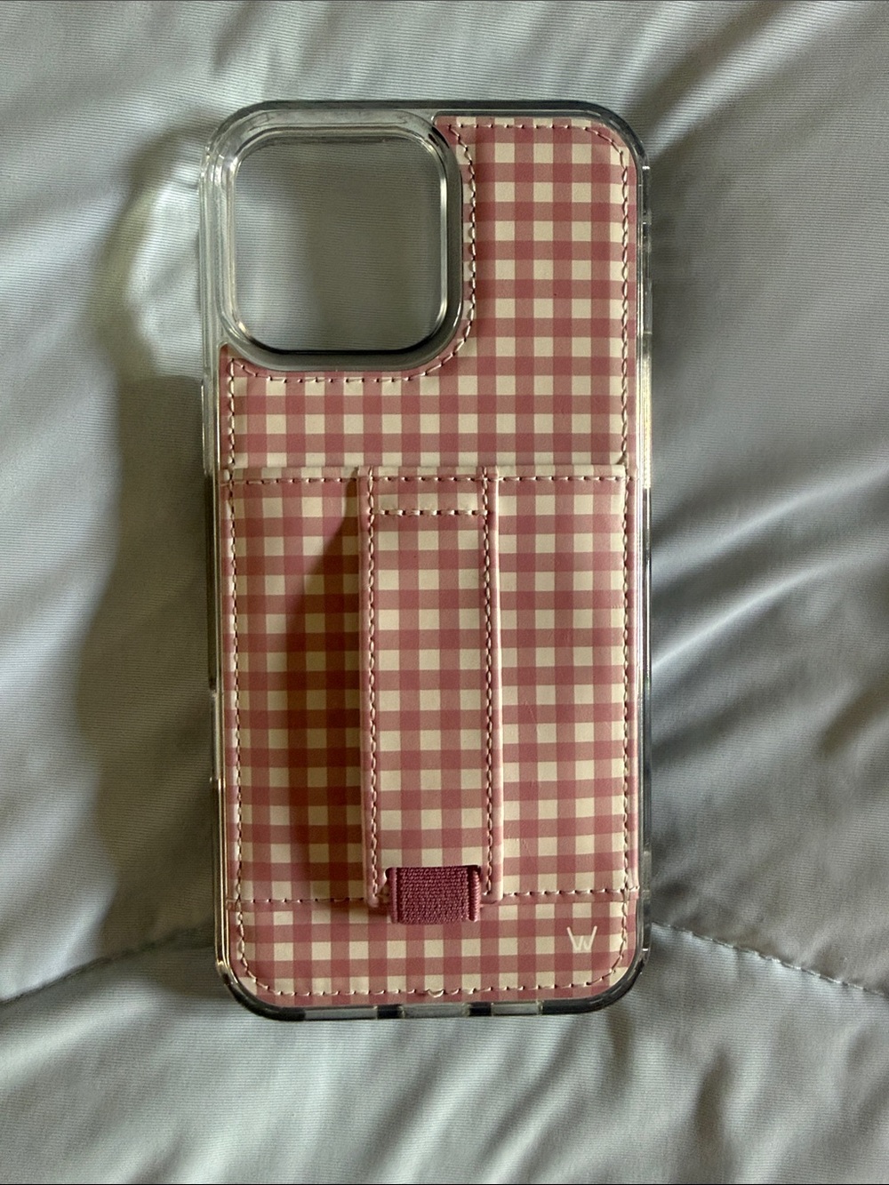 Walli Pink Gingham Check Case for iPhone 16 Pro Max